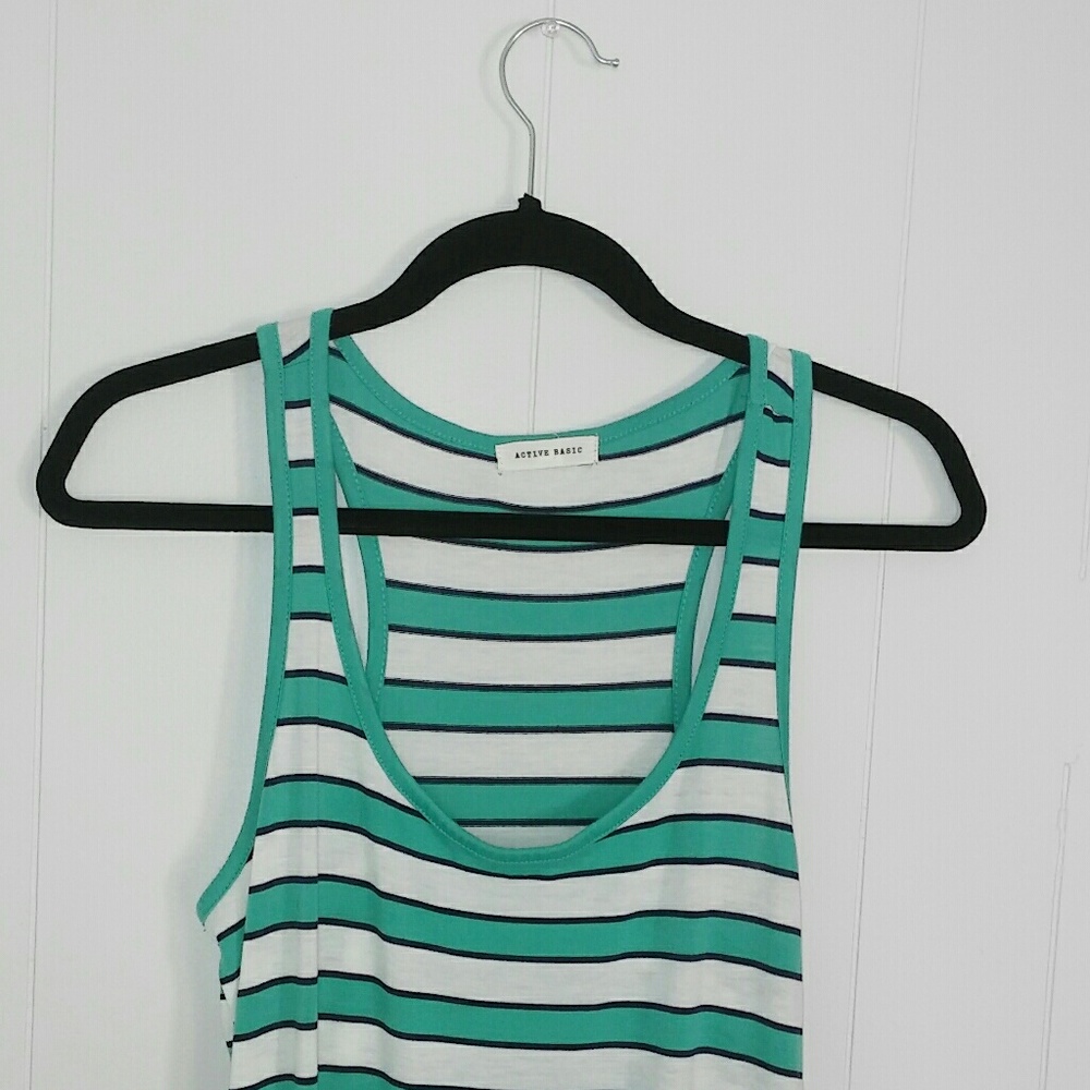 Active Basic Striped Maxi Dress L - image 2